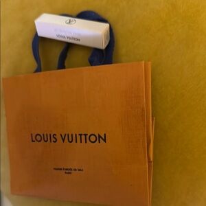 Louis Vuitton Tangerine Tote and sample size cologne